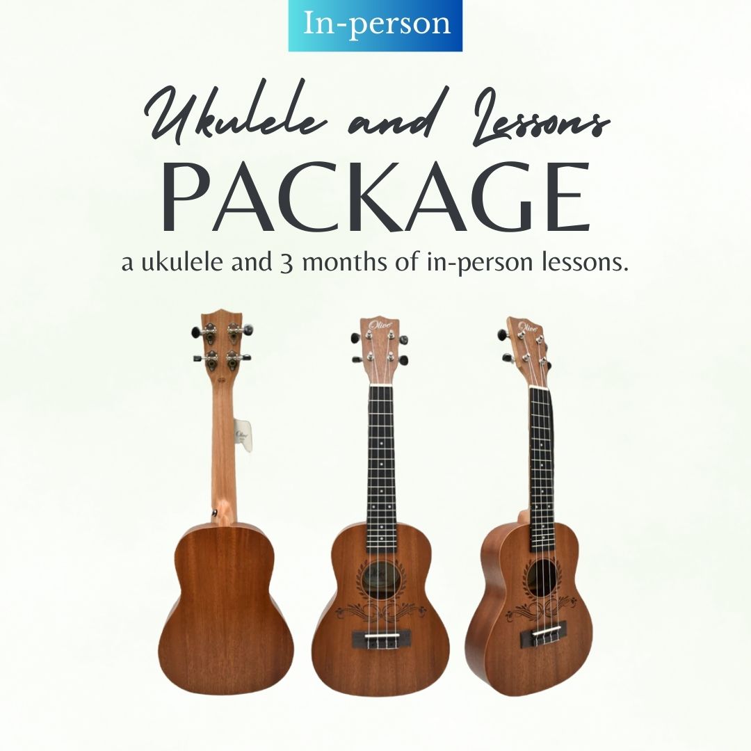 Ukulele and 3 months Lessons Package (In-person lessons)