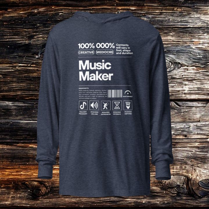 PickHead™️ Music Maker Long-sleeve Hoodie Tee
