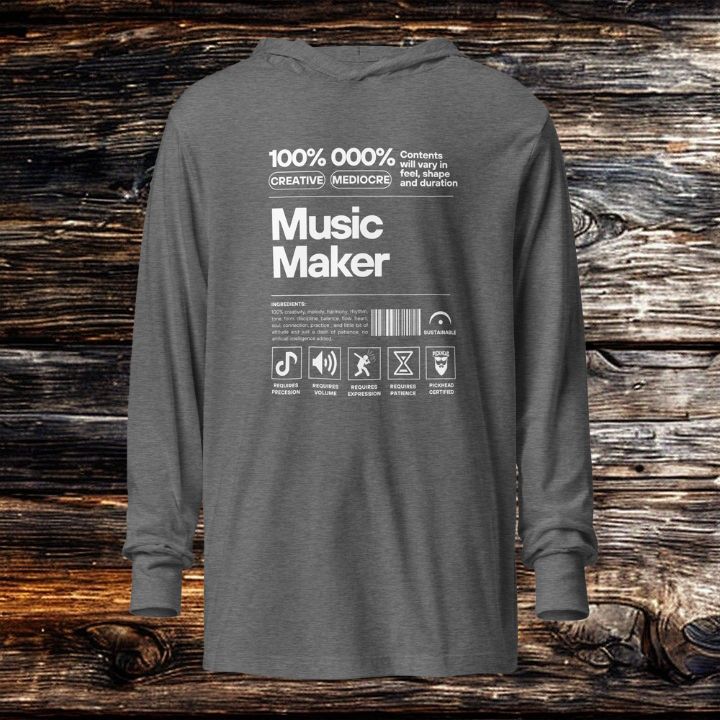 PickHead™️ Music Maker Long-sleeve Hoodie Tee