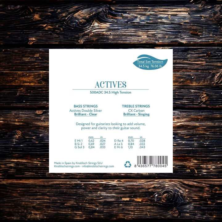 Knobloch Actives CX Carbon HT Classical Guitar Strings 500ADC, Full Set