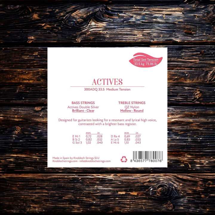 Knobloch Actives QZ Nylon MT Classical Guitar Strings 300ADQ, Full Set