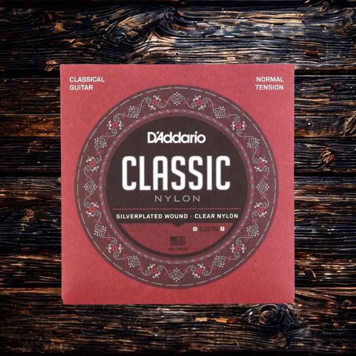 D'Addario EJ27N Student Silver-Plated Nylon Core Classical Guitar Strings - Normal Tension