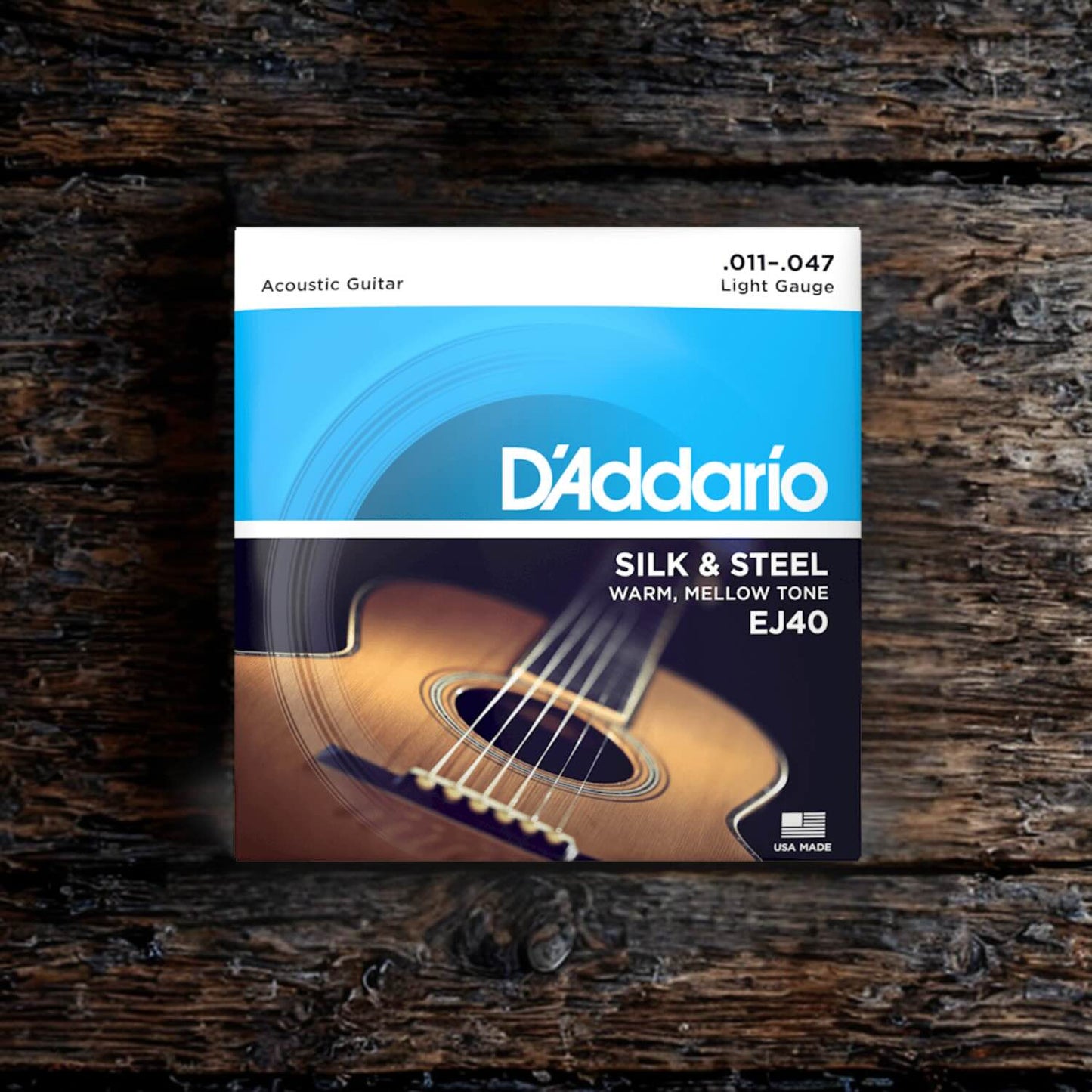 D'Addario EJ40 Silk & Steel Acoustic Guitar Strings (.011-.047)