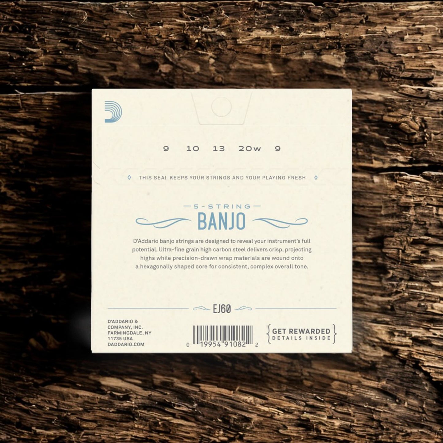 D’Addario EJ60 5-String Banjo Regular Light Set (09-20)