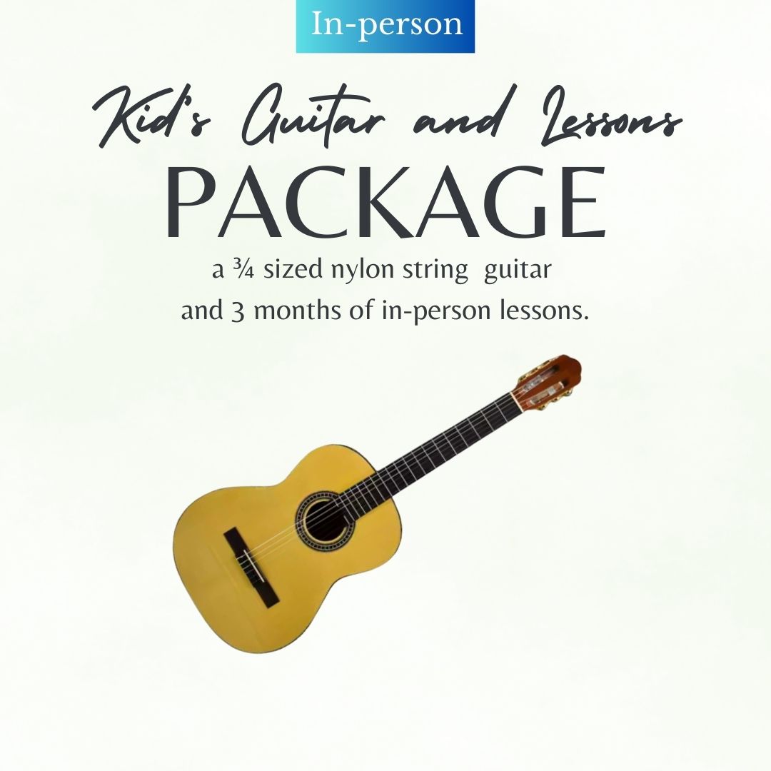 Kid’s Guitar and Lessons Package (in-person lessons)