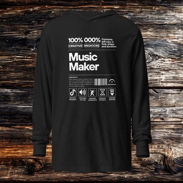 PickHead™️ Music Maker Long-sleeve Hoodie Tee