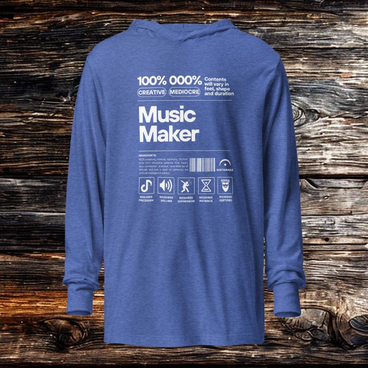 PickHead™️ Music Maker Long-sleeve Hoodie Tee