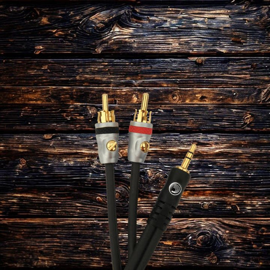 4' Dual RCA to 1/8 Stereo Male Cable
