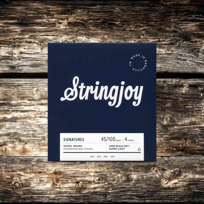 Stringjoy Super Light Gauge (45-100) 4 String Short Scale Nickel Wound Bass Guitar Strings