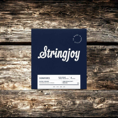 Stringjoy Signatures Medium Gauge (50-105) 4 String Extra Long Scale Nickel Wound Bass Guitar Strings