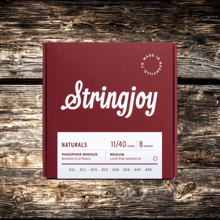 Stringjoy Naturals | Medium Gauge (11-40) Phosphor Bronze Mandolin Strings
