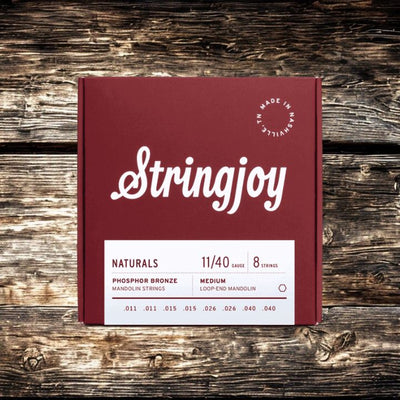 Stringjoy Naturals | Medium Gauge (11-40) Phosphor Bronze Mandolin Strings