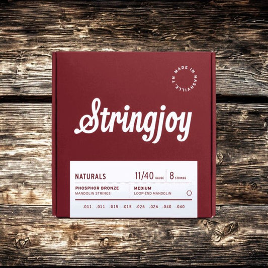 Stringjoy Naturals | Medium Gauge (11-40) Phosphor Bronze Mandolin Strings