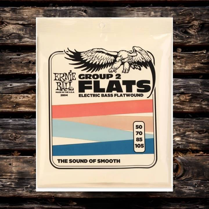 Ernie Ball Flatwound Group II Electric Bass Strings EB2804