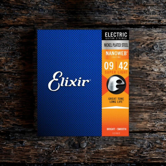 Elixir 12002 Nanoweb Coated Electric Guitar Strings Super Light 9-42