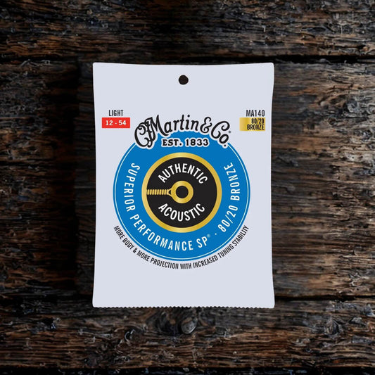 Martin Authentic Acoustic SP® Guitar Strings 80/20 Bronze Light M140