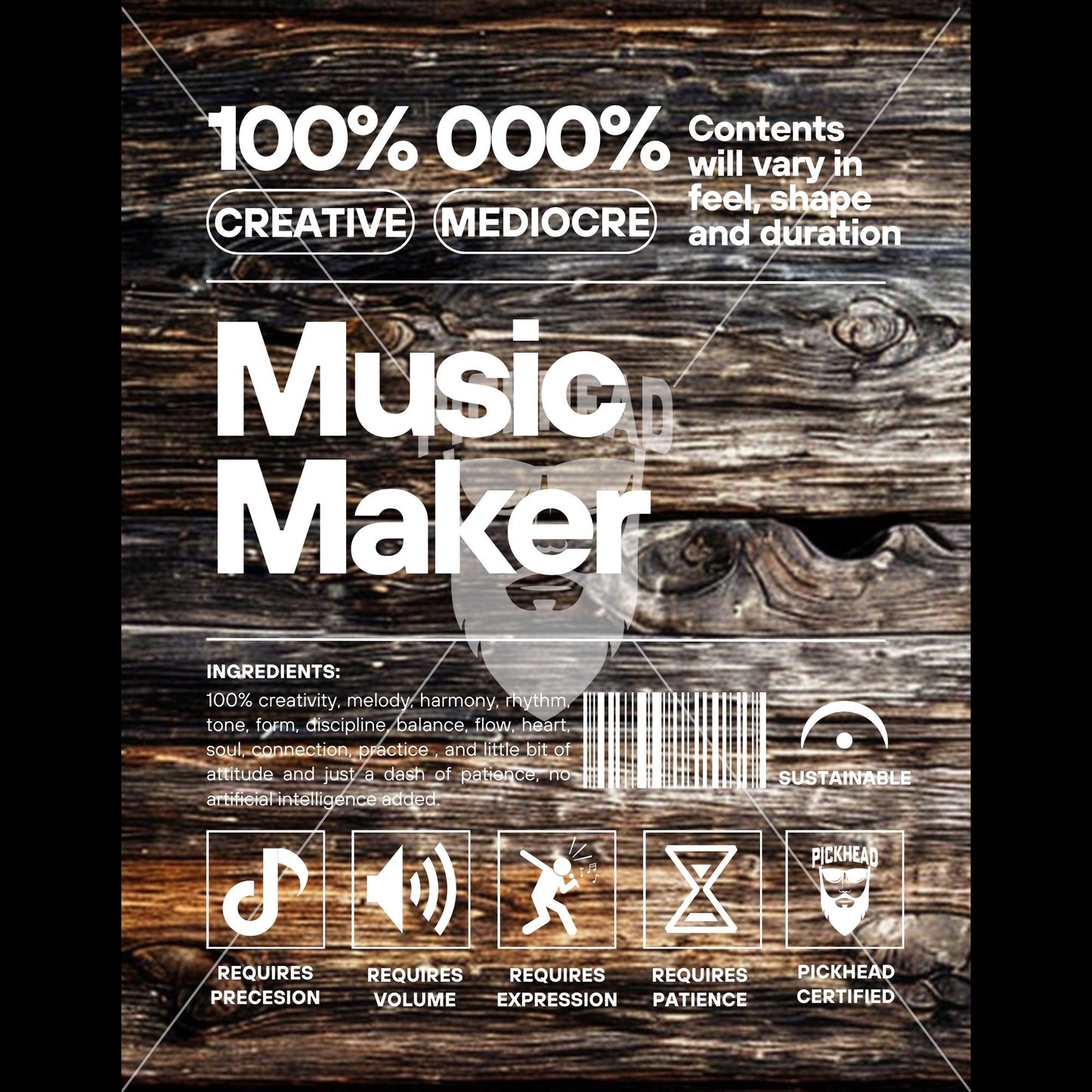 PickHead™️ Music Maker Long-sleeve Hoodie Tee