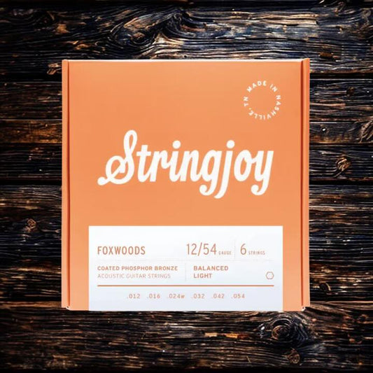 Stringjoy Foxwoods Coated Acoustic Guitar Strings 12/54 - Light