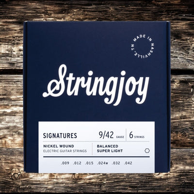 Stringjoy Signatures Nickel-wound Balanced Electric Guitar Strings 9/42 - Super Light