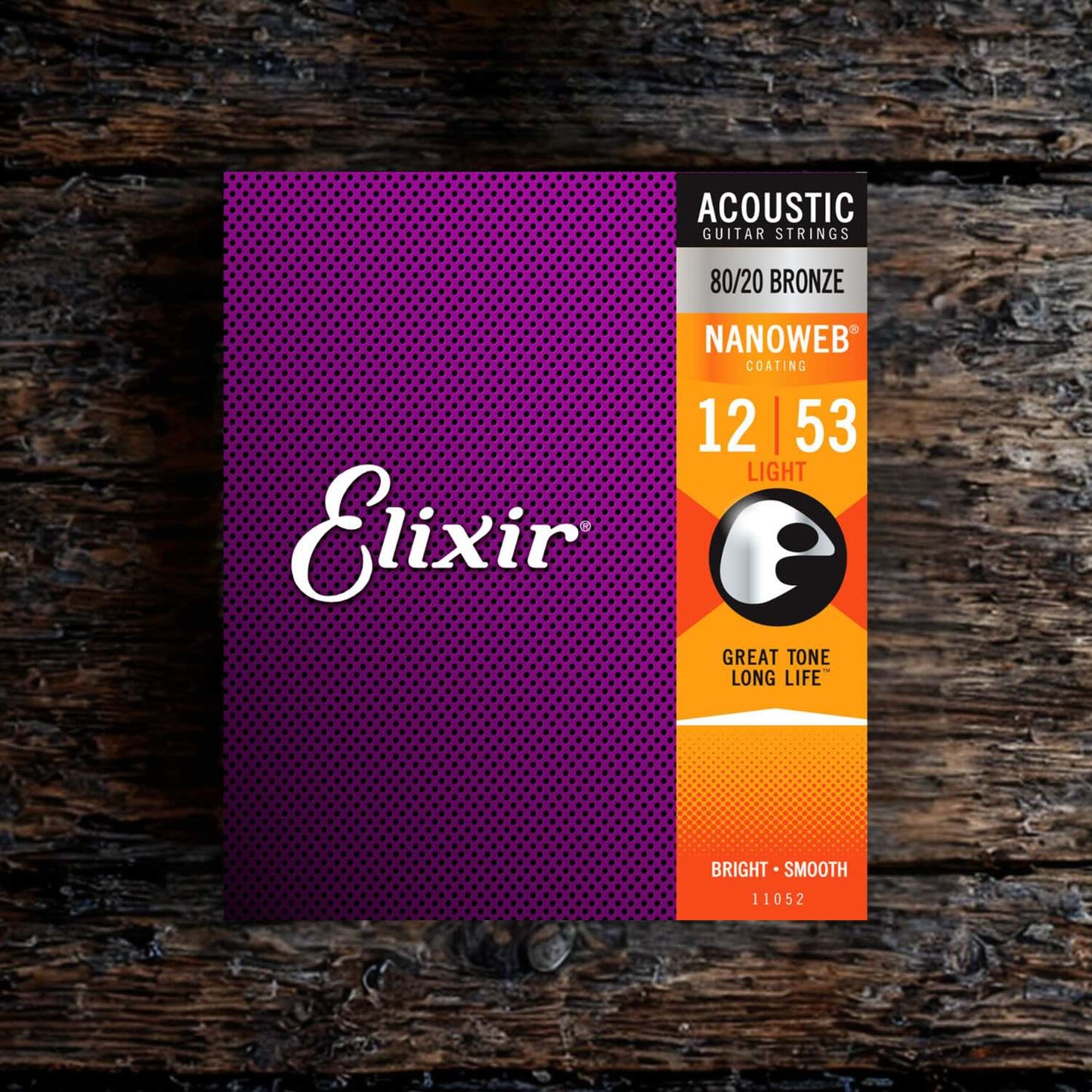 Elixir 11052 Nanoweb Acoustic Guitar Strings Set 12/53
