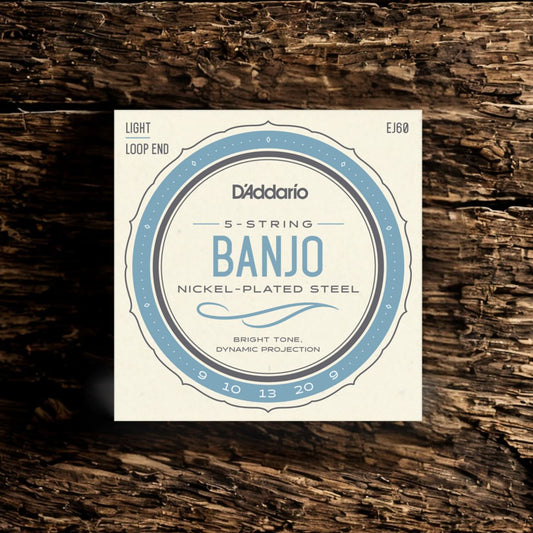 D’Addario EJ60 5-String Banjo Regular Light Set (09-20)
